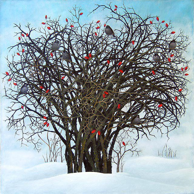 marysia_cc's tweet photo. Olga Kvasha, Winter Birds https://t.co/27eoVU8M8C
