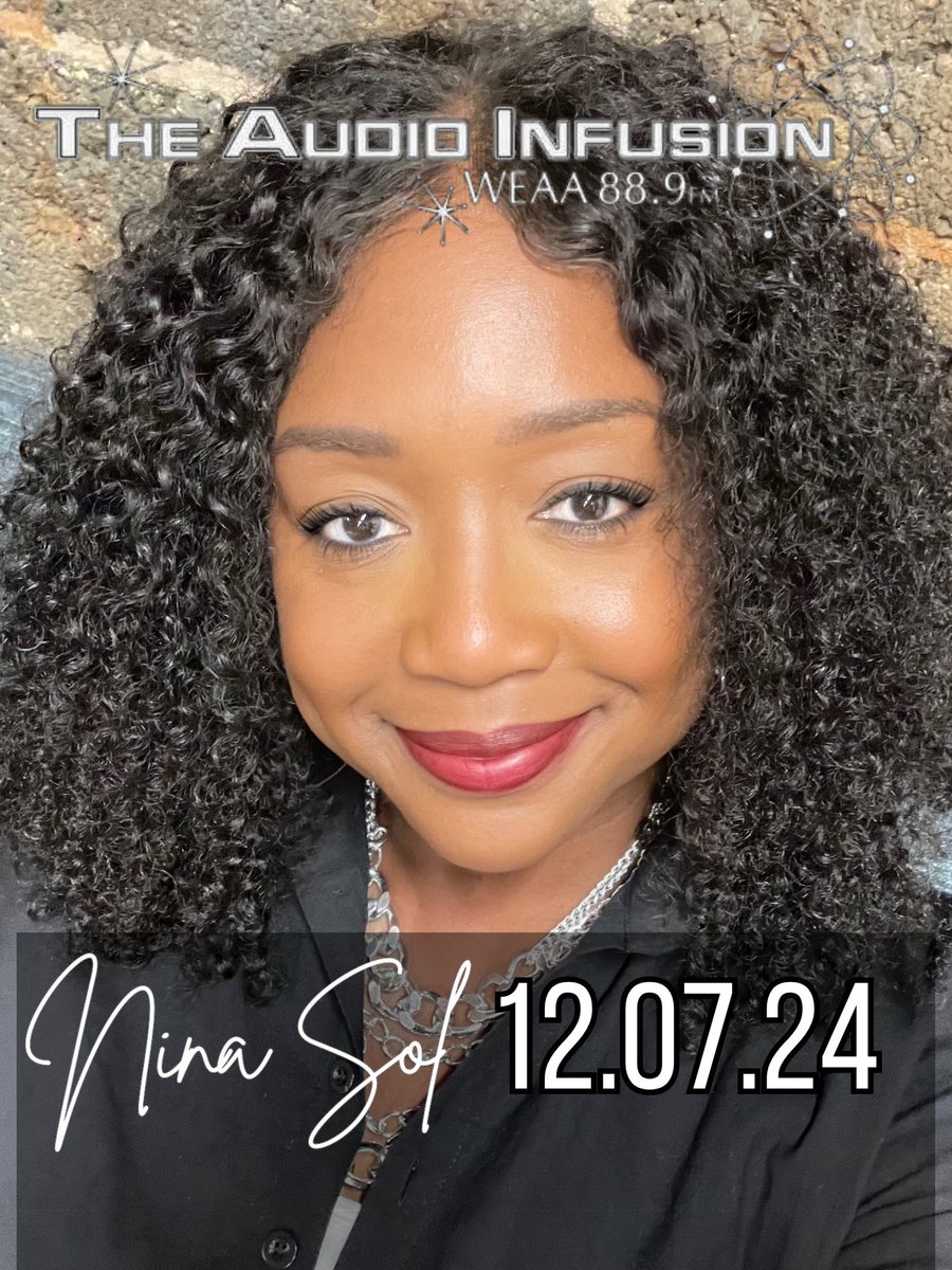 audioinfusion's tweet photo. Nina Sol will be your host tonight at 1:30 AM for The Soul Lounge. Patrick Scientific will be in the mix. Make sure you tune in at WEAA 88.9 FM and HD1 Baltimore. Remember that Saturday night doesn't end at midnight https://t.co/mcFdPXkCBG