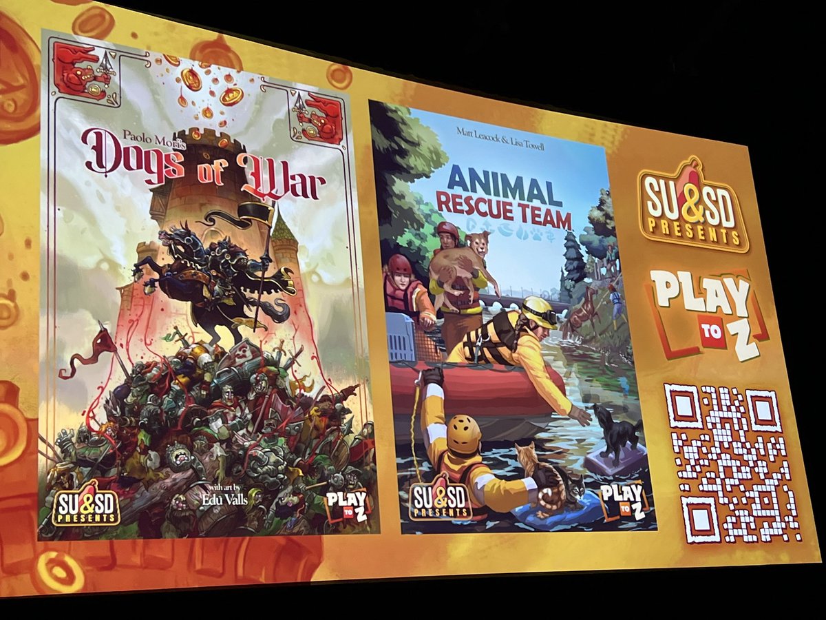 Great event by Shut Up &amp; Sit Down at #PaxUnplugged 2024!  And they announced the new partnership - and the first two games - with <a href="/PlayToZGames/">PlayToZGames</a>