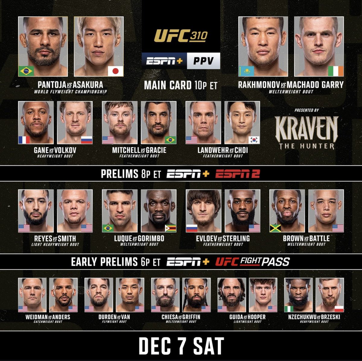 AthleteArtistPC's tweet photo. Make your #UFC310 picks tonight on @Duelbits and use promo-code βAASHOWβ!
Massive card tonight!
https://t.co/PDfw8nlVlK
#Partner @ZachBoychuk @Kfortch https://t.co/Khrz9QoQKN