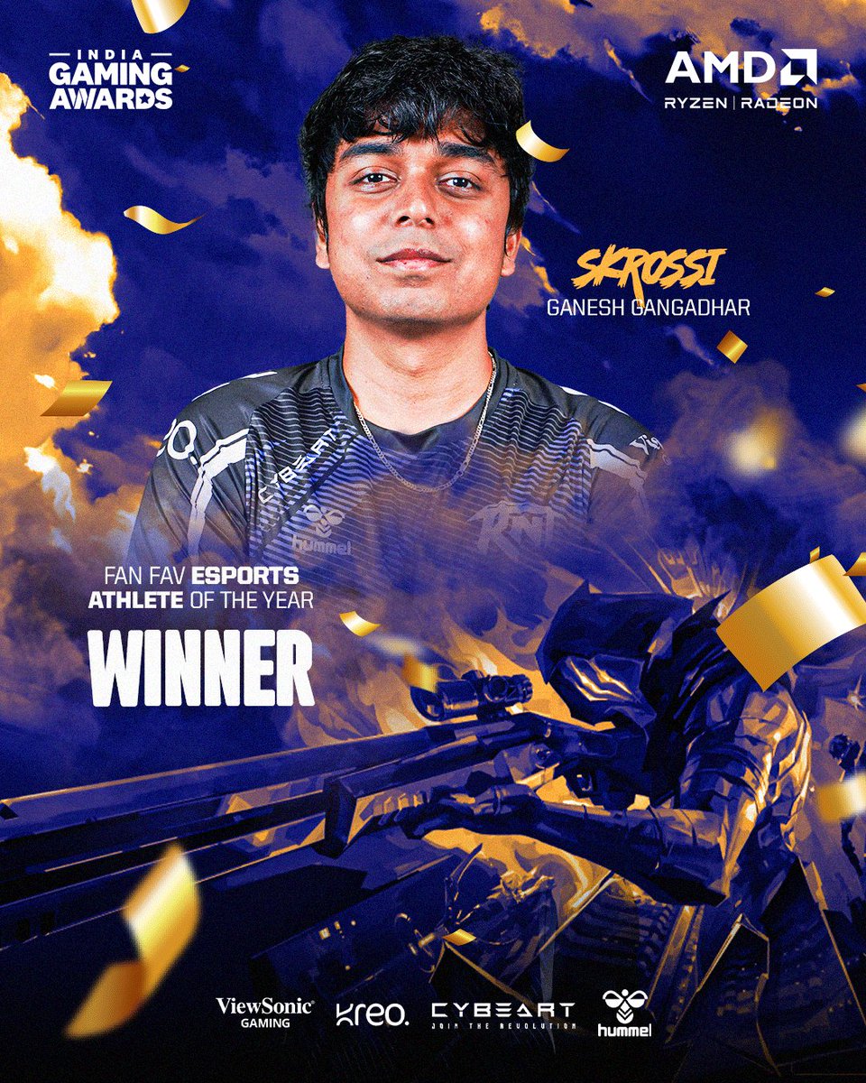 The poster boy of VALORANT in RNTX and all of South Asia - <a href="/skrossigg/">SkRossi</a> is the Fan Favourite Esports Athlete of the Year.

Thanks to the India Gaming Awards Season 3 by <a href="/DentsuIN/">dentsu international india 🇮🇳</a>-<a href="/iwmbuzz/">IWMBuzz</a>.

#WolvenSpark