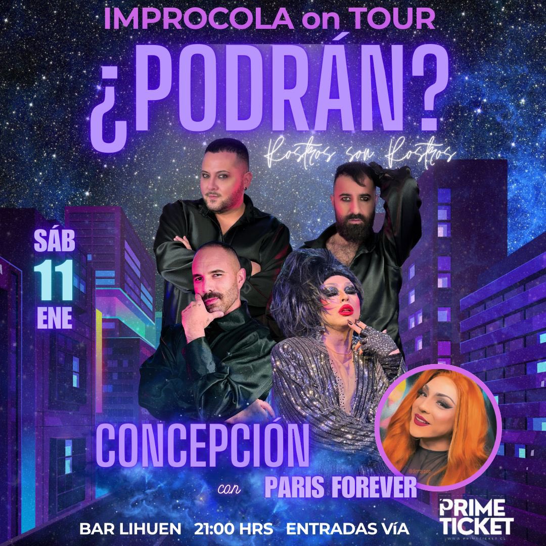 CexarAntonio's tweet photo. El Sábado 11 de Enero vamos por primera vez a CONCEPCIÓN con la @impro_cola junto a la carita de concha #PARISFOREVER !
Si me ayudan a correr la voz sería Bakan ♥️
Aca ek link de las entradas 👇🏽
https://t.co/eu0rFJjl3n https://t.co/kXyJsHfgMf