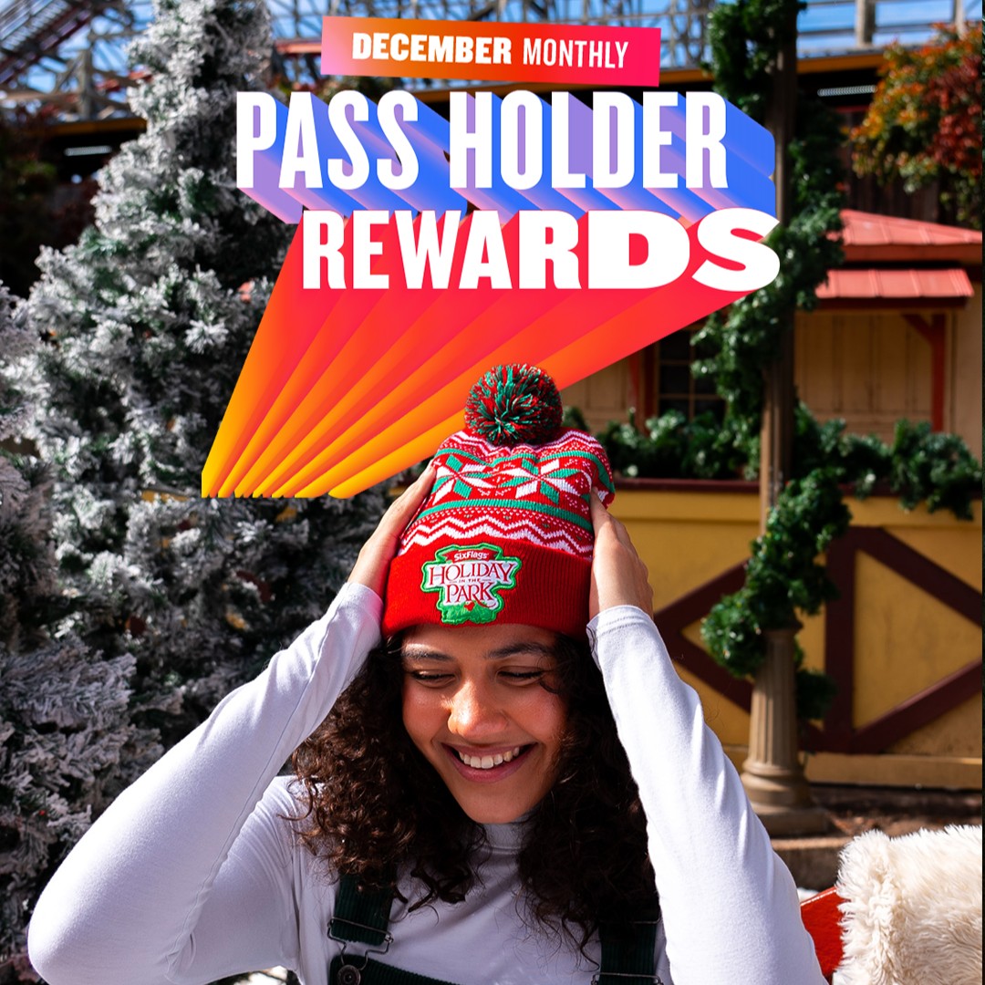 SF_FiestaTexas's tweet photo. Peep your December Pass Holder Rewards! 🎟️ Pass Holders, be sure to check your portal for exclusive limited-time discounts and deals on holiday merch, gifts, seasonal treats and MORE! 🎄 #HolidayinthePark #SixFlagsFiestaTexas #december #passholder #hotcocoa #amusementpark https://t.co/kvVzoARqCz