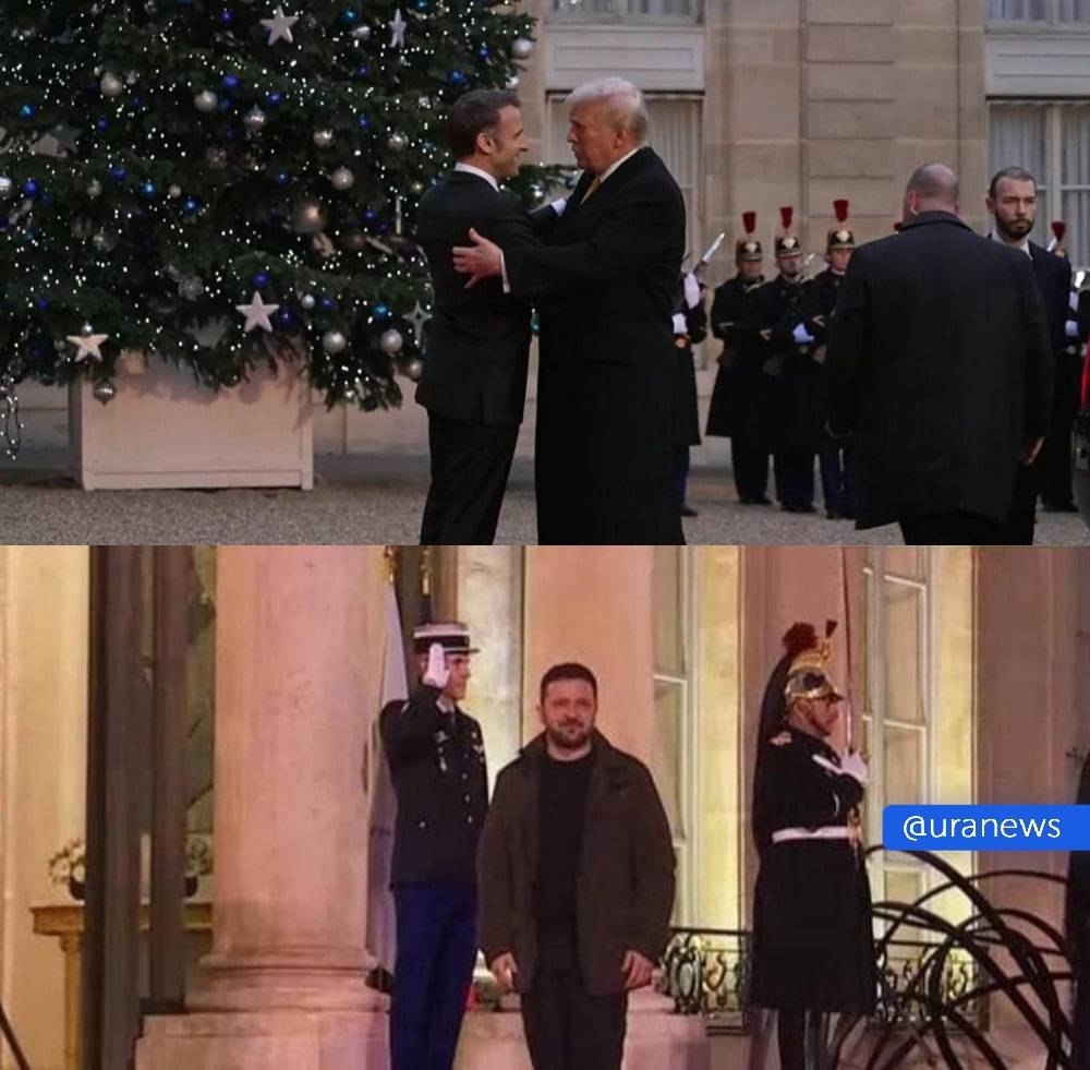 MartinDemirow's tweet photo. Macron objął Trumpa ale nikt nie podszedł do Zełenskiego 

Ukraiński dyktator musiał sam ze smutną miną wejść do Pałacu Elizejskiego, gdzie odbyło się trójstronne spotkanie. Tam rozmowy trzech polityków trwały zaledwie 20 minut. Następnie Trump wsiadł do opancerzonego SUV — a, a Zelenski do małego szarego Peugeota
