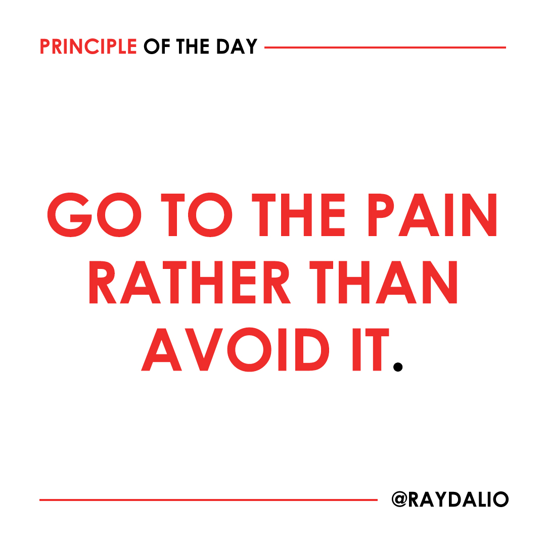 If you don't let up on yourself and instead become comfortable always operating with some level of pain, you will evolve at a faster pace. That's just the way it is.

#principleoftheday