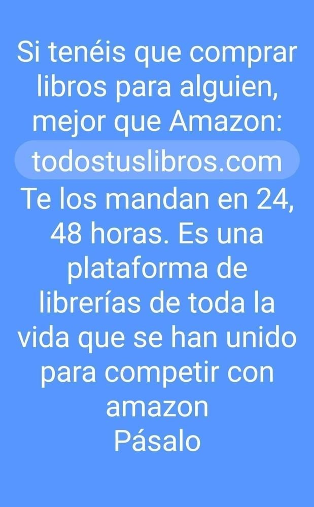 peralvarezm's tweet photo. Ahí lo dejo
Todos podemos hacer algo pr dar aire a las librerías de siempre @todostuslibros_ 
@MistralS @Agus_Martinez58 @NConcostrina @jess_pozo @rosamariaartal @AnabelAlonso_of @Berto_Romero @Elba_Celo @_IreneVilla_ @jjtellezrubio @CallaVillar @FonsiLoaiza @anluma99 @demiguelch https://t.co/HPr8bf8shn