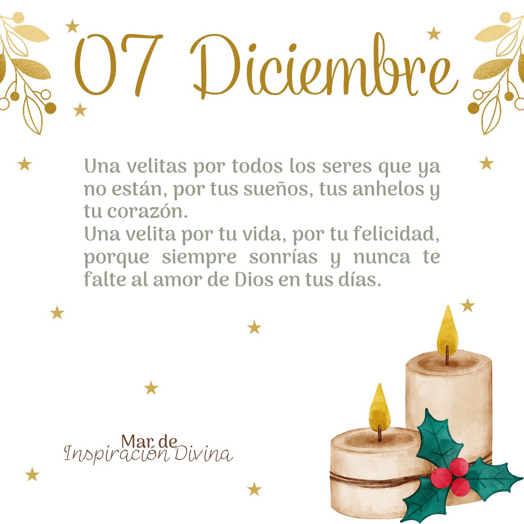 mar_deInsDivina's tweet photo. Hoy cada velita que enciendas este llena de mucho amor, alegría, paz y prosperidad. Que la luz que enciendas ilumine tu corazón y te colme de bendición 🙏🏻❤️🕯️¡Feliz día de las velitas! https://t.co/MOyVLSfhbi