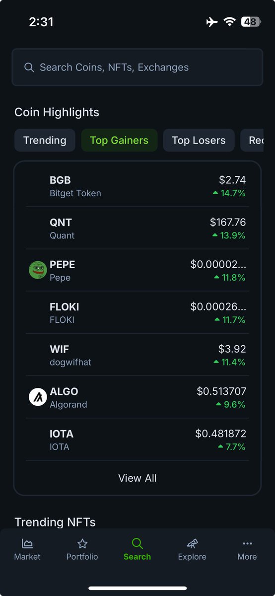 tlevin71's tweet photo. Trending $ALGO 😊 https://t.co/889Jdnernw