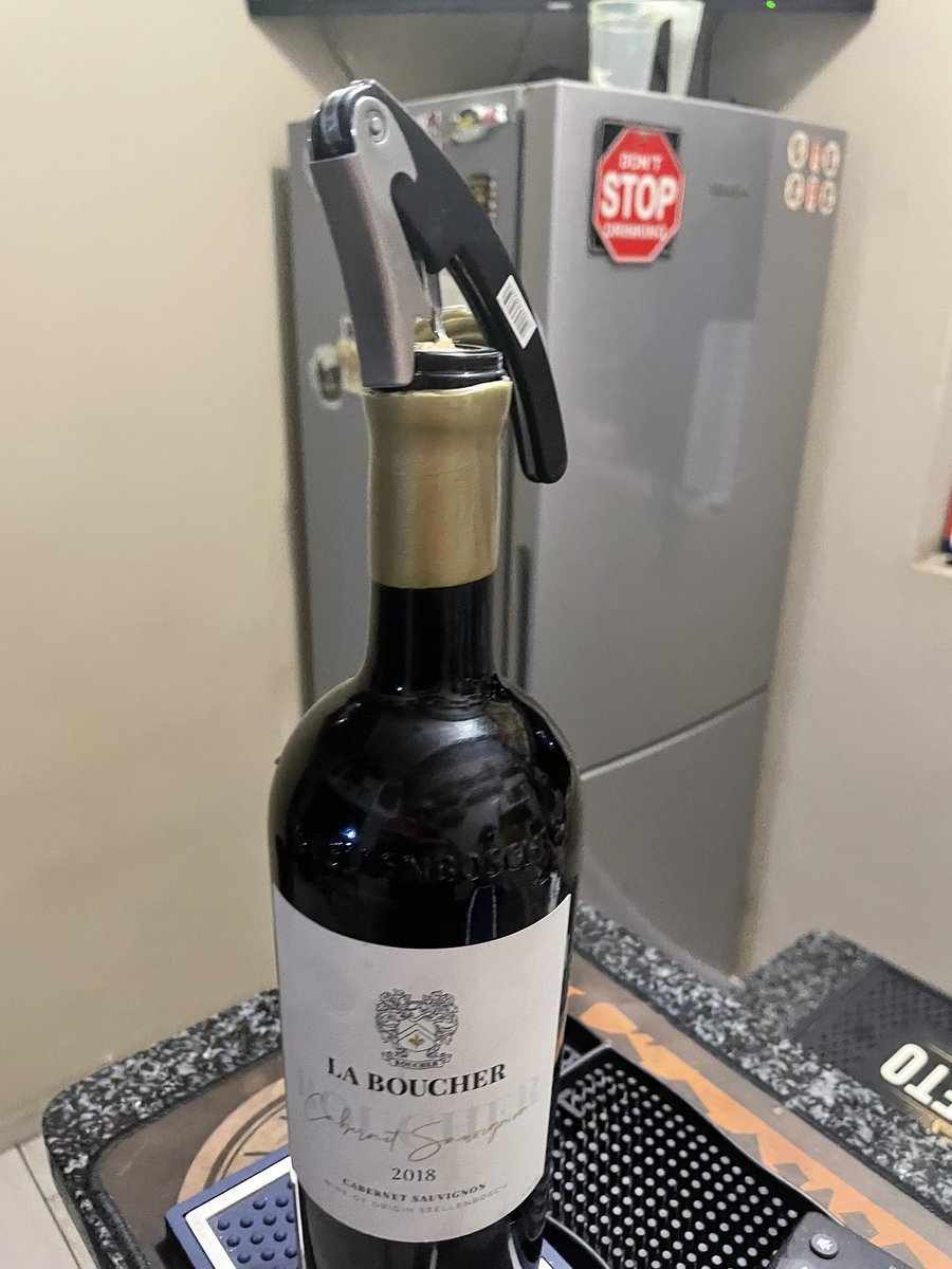 aMidLifeCrisis's tweet photo. @LaBoucher @KwaggaBoucher we opened a 2018 Cab tonight. Tastes exquisite. #MiniSlam @RustedFairy https://t.co/BbFnjCNOBE