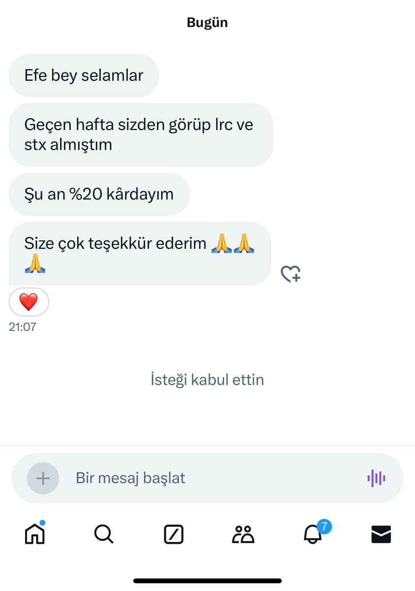 Günlerdir çok güzel mesajlar alıyorum.

Bu hesaptaki herkese gerek borsa olsun gerek kripto olsun yatırım yapmayı ve kazanmayı öğreneceğim.

Elimden geldiğince size yardım edeceğim.

Sadece beğeni atmanız yeterli