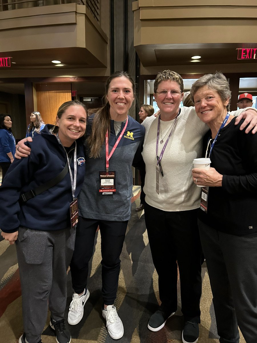 btholl's tweet photo. What a week for fellowship and education at the @NFCAorg convention and spending it with Michigan blue bloods make it even more special. @umichsoftball #NFCA2024 https://t.co/74LICcNvrb
