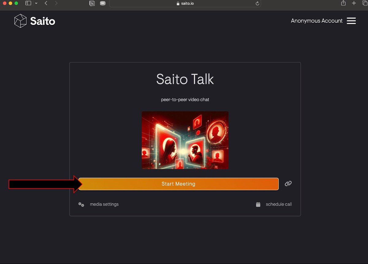 Used <a href="/SaitoOfficial/">Saito Network 🟥</a> for the 2nd time this week. Peer to Peer Video 🎥 calls all on the blockchain. No centralized servers. True #Web3 

Simple and easy. 

Go to SAITO.IO &amp; follow pictures below &amp; then the + at bottom left to share the link 🔗 

They don’t even know