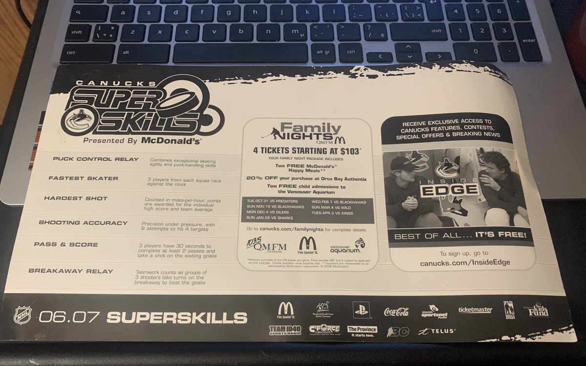 Nickev97's tweet image. Look at this #Canucks history I found!Team Photo from 06 /Super Skills Ad .. Ryp and bourdon were in it😢 along with the rest of Canuck royalty!. #WestCoastExpress #Vancouver