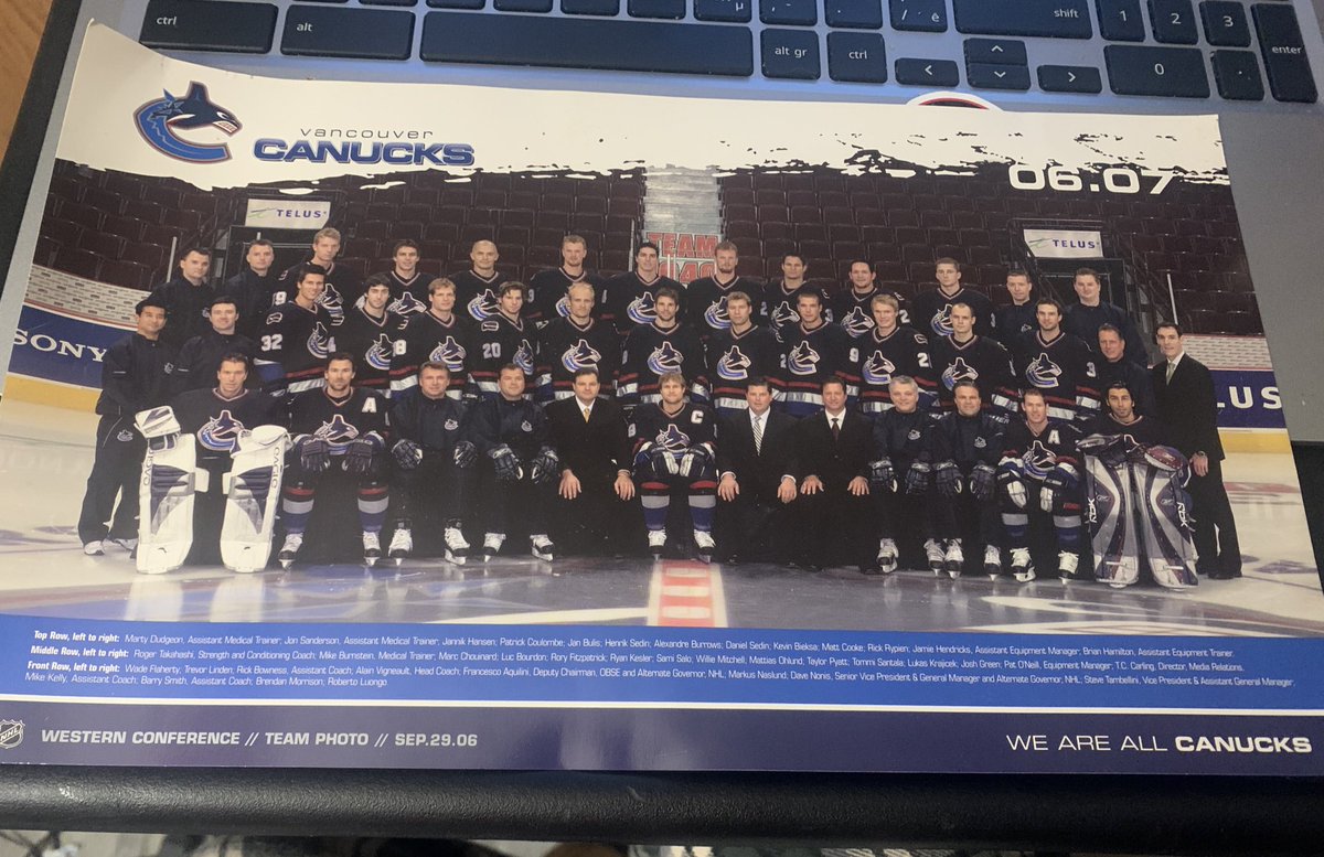 Nickev97's tweet image. Look at this #Canucks history I found!Team Photo from 06 /Super Skills Ad .. Ryp and bourdon were in it😢 along with the rest of Canuck royalty!. #WestCoastExpress #Vancouver