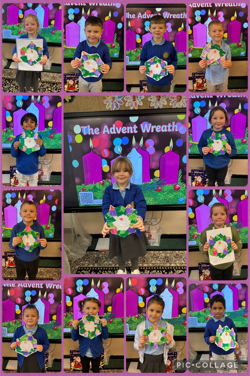 StAloysiusRC's tweet photo. Year 1/2: We made our advent wreaths after learning about them in our RE session. We learnt what the candles represent and what they are called #bcare #bcaarts https://t.co/ZGLGi2cPJO