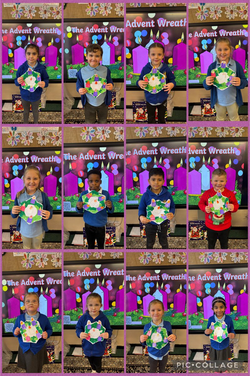 StAloysiusRC's tweet photo. Year 1/2: We made our advent wreaths after learning about them in our RE session. We learnt what the candles represent and what they are called #bcare #bcaarts https://t.co/ZGLGi2cPJO