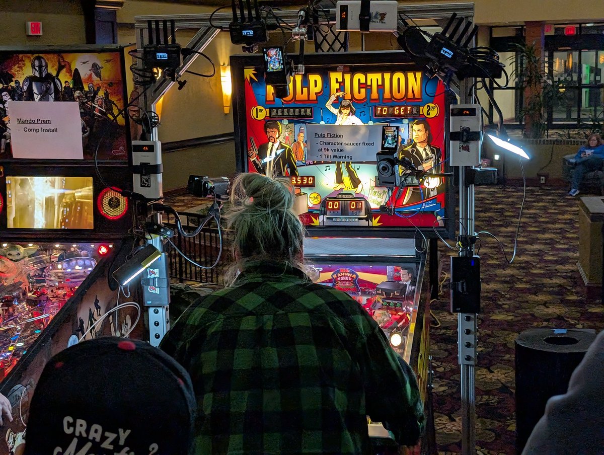 PinHeadzMag's tweet photo. Day 2 of Pincinnati mega match play pinball tournament is underway here in Cincinnati. Watch live on https://t.co/ndKnI5r3AU https://t.co/QG1XVIv89N