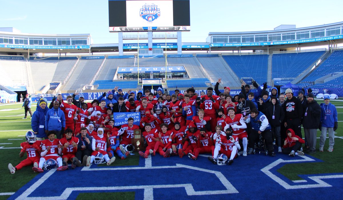 CenturionAD's tweet photo. 3A STATE CHAMPIONS — Christian Academy of Louisville Centurions https://t.co/diuAQotyfw