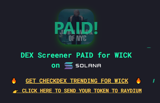 memecoinWebDev's tweet image. oh yea I forgot to mention I paid Dex for $WICK. Since it&apos;s launch #1, let&apos;s see if we can start with a bang.

checkdex.xyz/8hJZcytmEWHwqY…