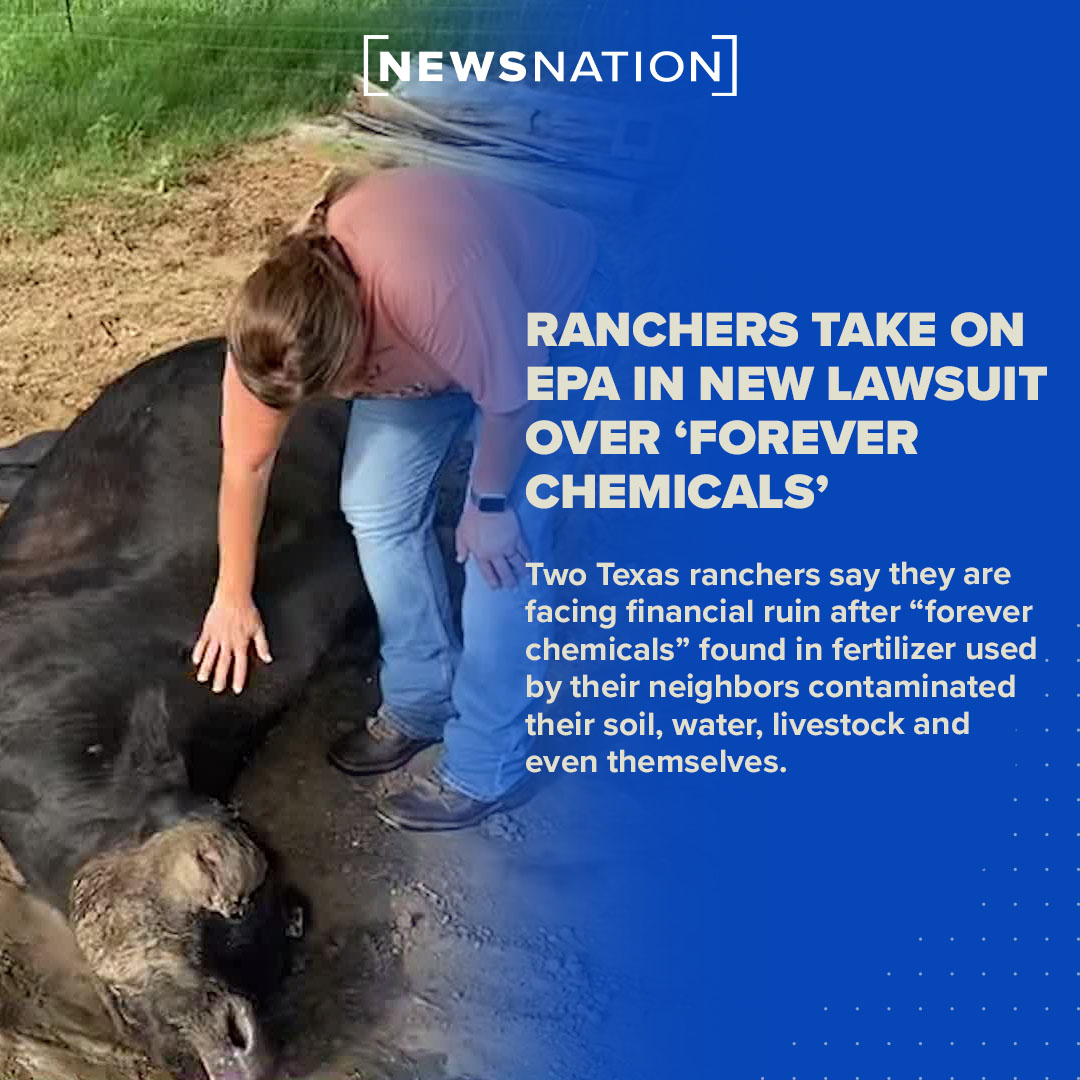 "This is my Chernobyl": Ranchers in Texas say fish and cattle on their land are dying from exposure to "forever chemicals" known as PFAS, which they blame on contamination from fertilizer that includes human waste material.
More: trib.al/btUNp7L