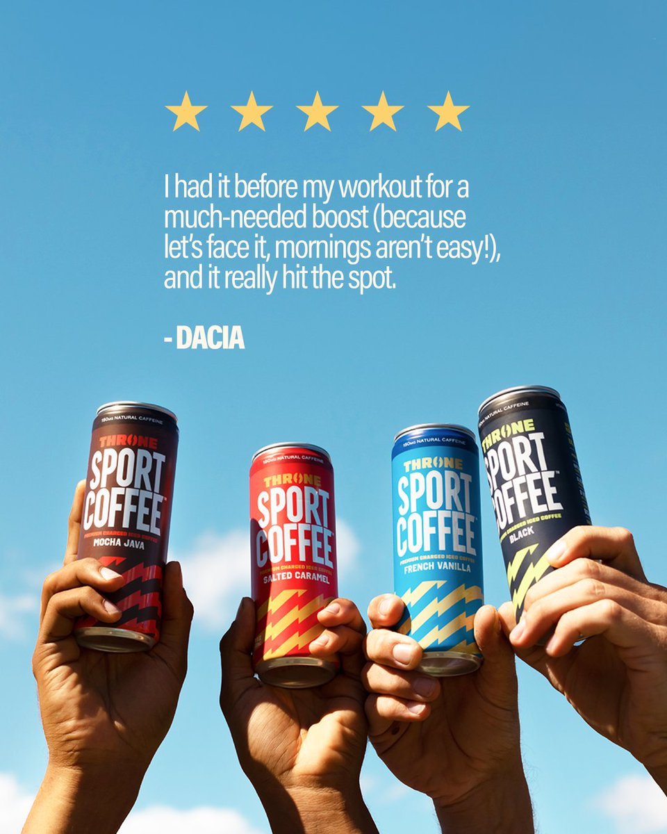 gosportcoffee's tweet photo. These positive reviews are keeping us going - or is it the 150 mg of natural caffeine?
#thronesportcoffee #coffeeplus #getgoingkeepgoing #betterforyoucoffee #sportcoffee #readydrinkgo https://t.co/xbmPrmj05c
