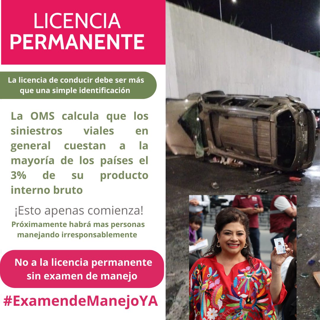 ExamenYa's tweet photo. El movilizar los elementos de seguridad para atender estos siniestros nos cuesta #ExamenDeManejoYA https://t.co/adp0UFgZ8z