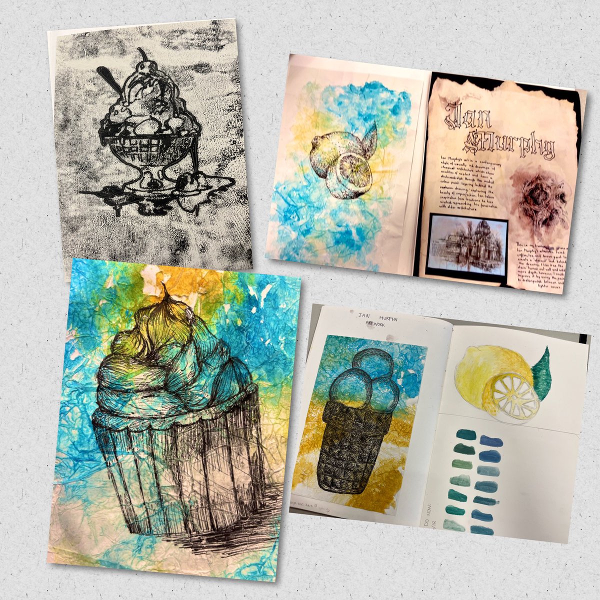 Food Glorious Food, year 9 this term have worked their socks off! Fantastic energy and stunning sketch books ..<a href="/StMarysCEHigh/">St Mary's CE High School, Cheshunt</a>