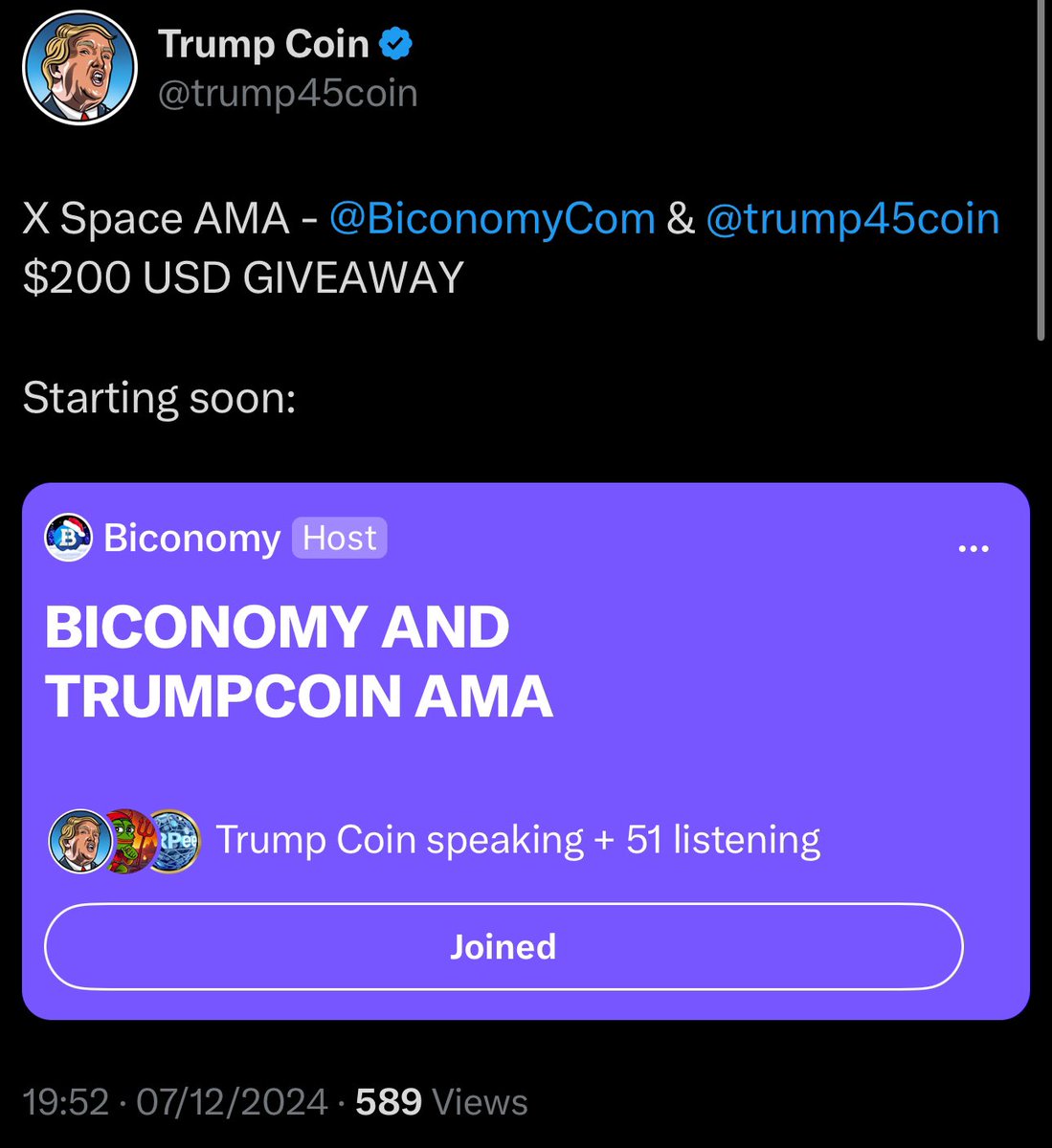 🚨: #XRP 589 ;)