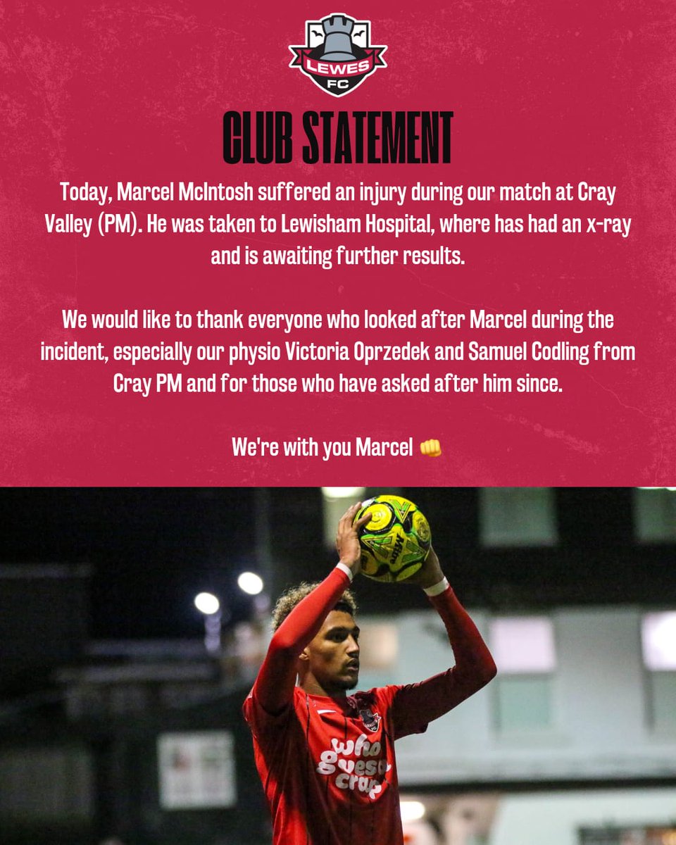 An update on Marcel McIntosh.

We’re with you every step of the way Marcel 👊