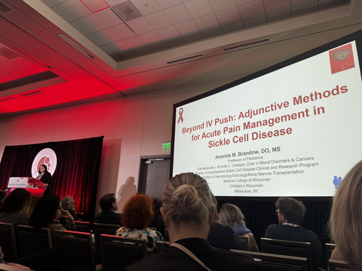 JasonPayneMD's tweet photo. Great discussion of non-curative therapies for sickle cell disease. Ultimately “patients want their disease to be better managed and optimized, and to live a normal life” - Dr. Susan Creary and @DrAmandaBrandow #ash24 #sicklecell https://t.co/TEt4SXdhaW
