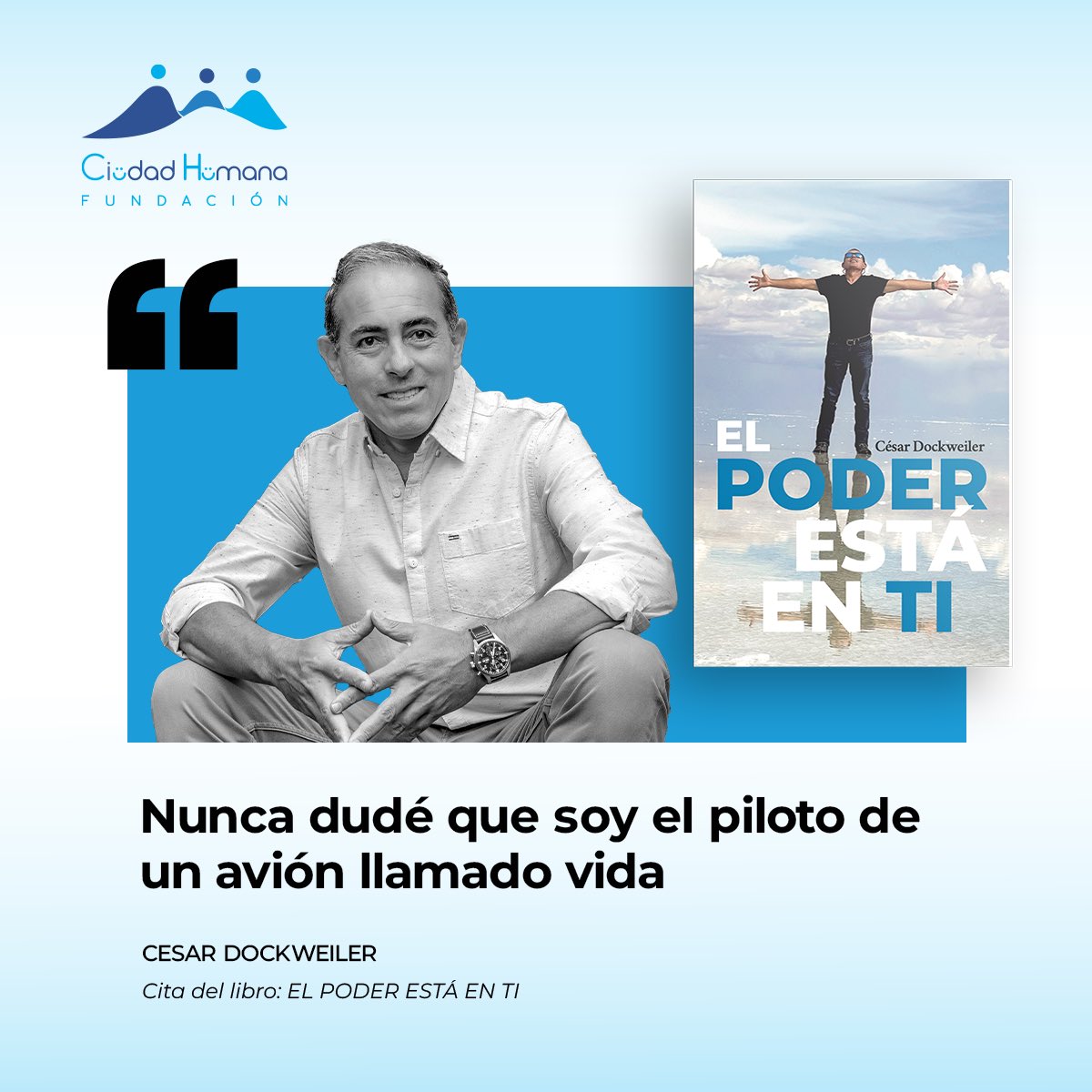 DockweilerCesc's tweet photo. “Nunca dudé que soy el piloto de un avión llamado vida.”

Este 12/12 toma el control y despierta tu fuerza interior con El Poder Está en Ti.
#ElPoderEstaEnTi
#Dockweiler https://t.co/DLPNYeH0us