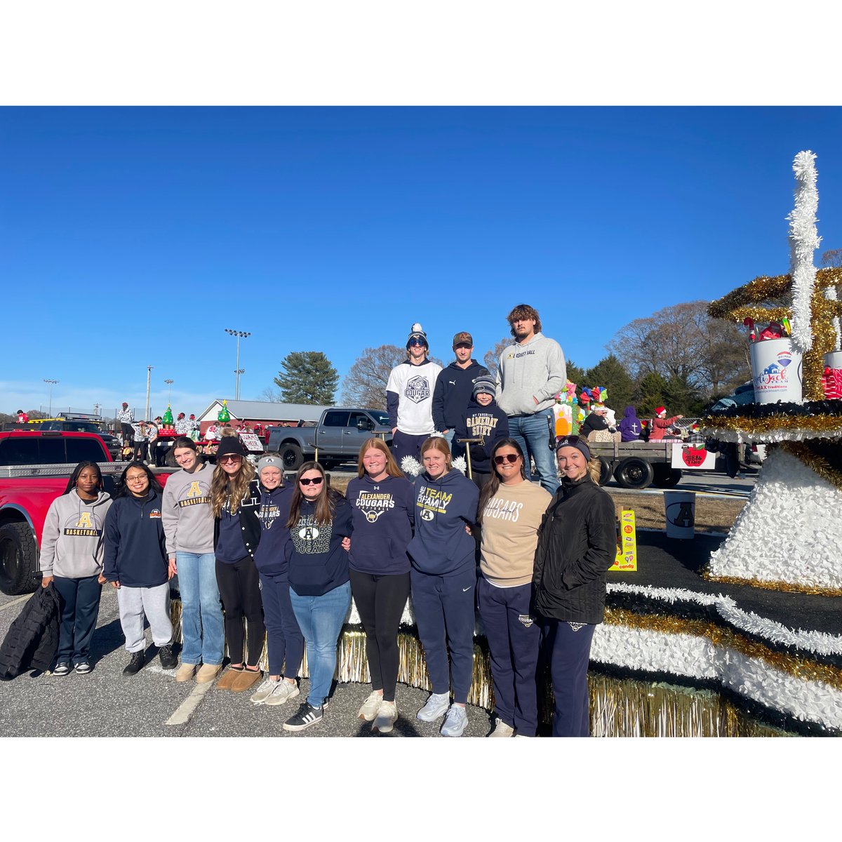 ACcougarsports's tweet photo. Thank you to the Athletic Booster Club for sponsoring today’s parade float! 

#bluecollargoldstandards https://t.co/Ky4wbDrzsN