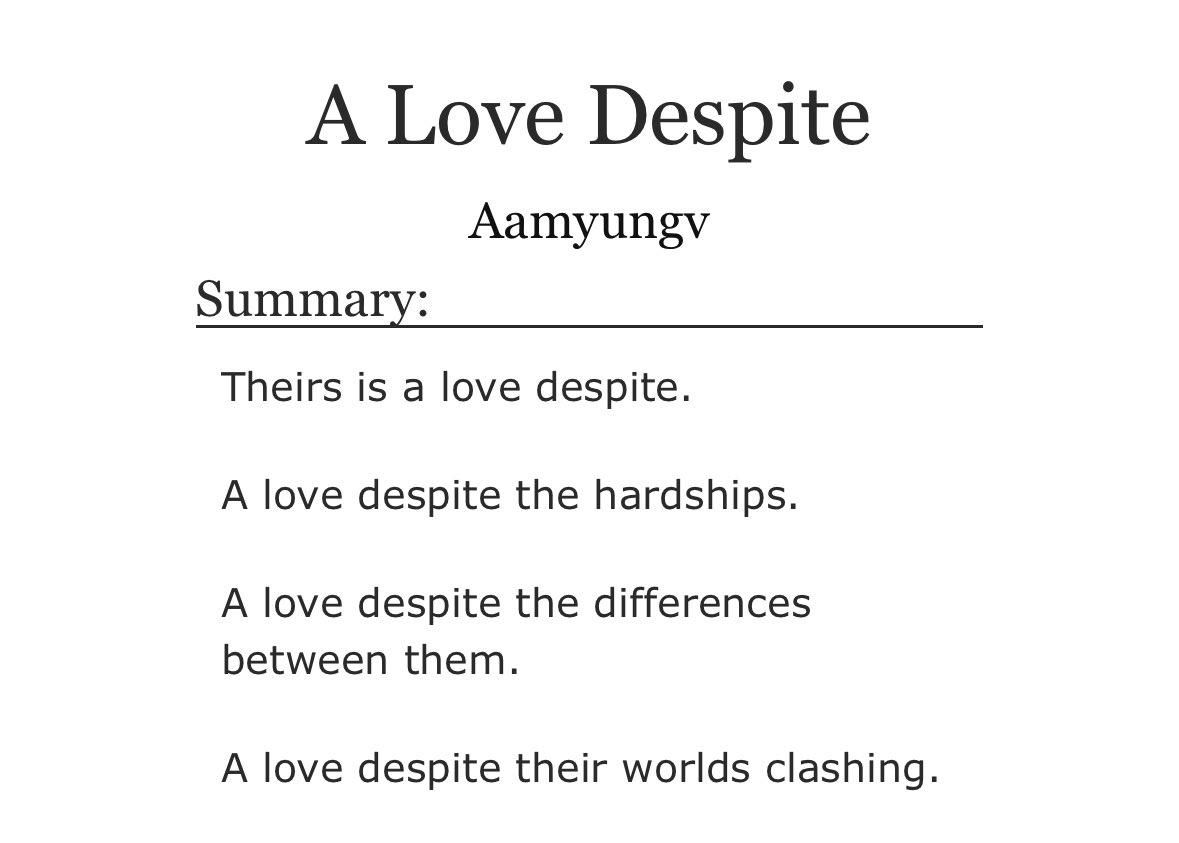 taekookhrs's tweet photo. ↱ a love despite by @Aamyungv 
   - 113k word count 
   - arranged marriage au 
   - crime boss jk + social worker th
   - heavy angst, slow burn, angst 
< https://t.co/hAmcPzoR4V > https://t.co/XV0jKoM2sl