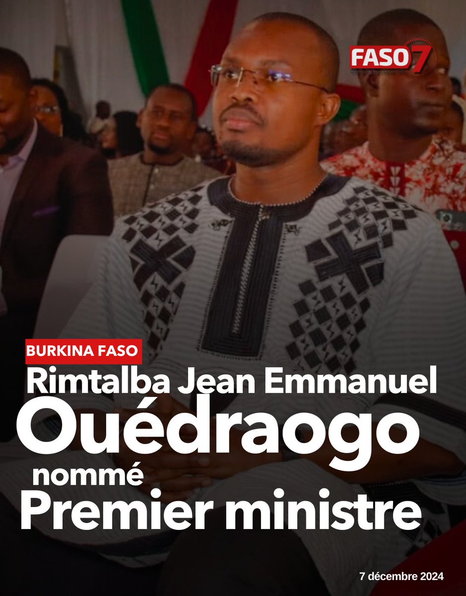 Faso7_BF's tweet photo. Burkina Faso : L'ancien ministre de la communication nommé Premier ministre 

#Faso7 https://t.co/pLaQLQvS18