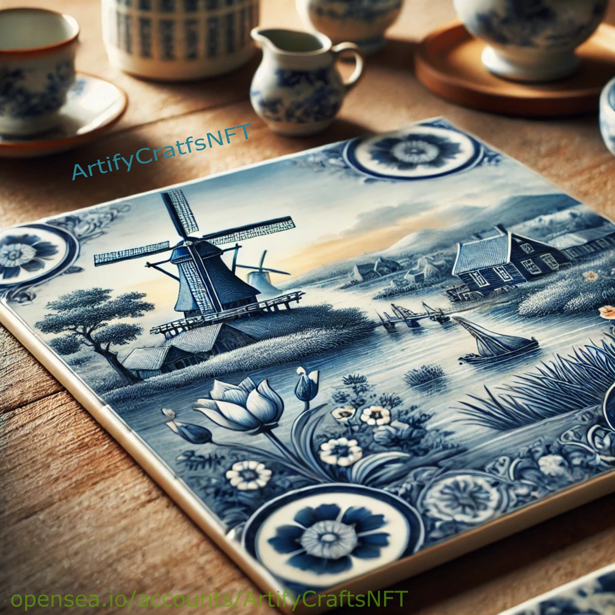 artifyNFTs's tweet photo. Tradition meets technology! Own this stunning Delft tile NFT and take home a piece of Dutch history. 🇳🇱 #NFTCommunity 
#ArtCollectors https://t.co/uaWfYzSNlj