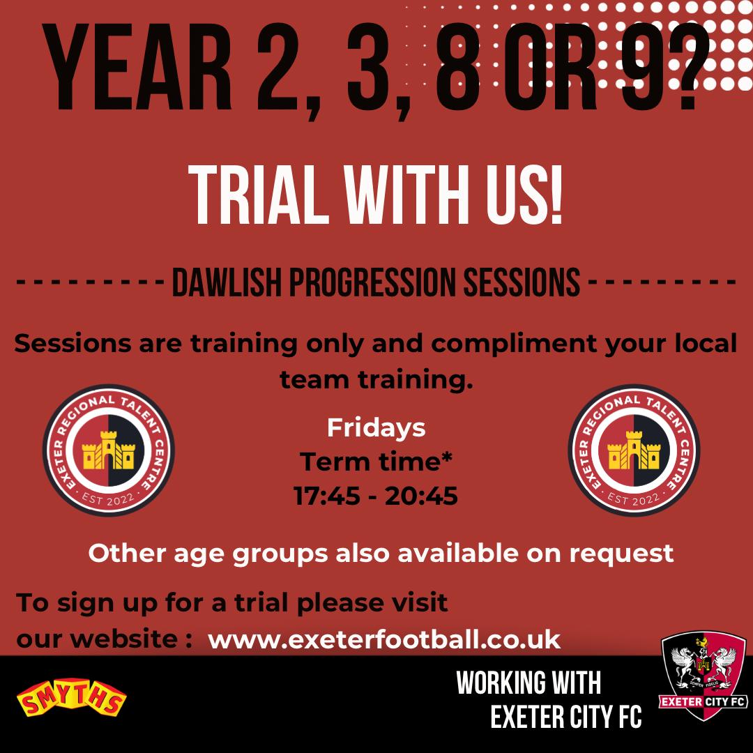📢 Extra Spaces and Time Slots!!! 📢

With the instant success of our Dawlish sessions, we have been able to extend our timings and offer to extra age groups. 

17:45-18:45 Year 2/3/4
18:45-19:45 Year 5/6/7
19:45-20:45 Year 8/9

Visit our website to sign up for a trial
