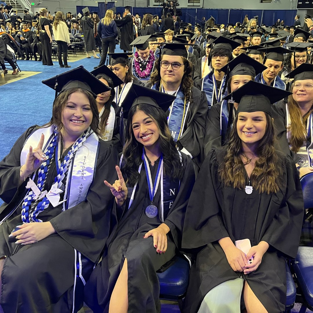 unevadareno's tweet image. Congratulations to the Wolf Pack graduates of the first Winter Commencement ceremony of the day! To the graduates of @unrcabnr, @unrengineering, @RSJNevada, @unrmed, @publichealthunr, @UNRScience, and @SocialWorkUNR, your accomplishments bring us so much #PackPride. Go forth and