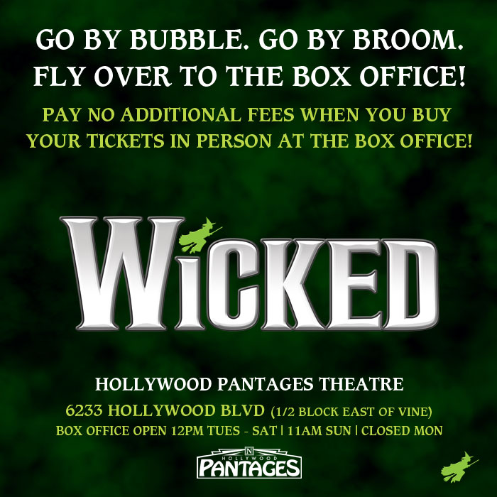 The Wizard will see you now! Here are some tips on how to get tickets for Wicked now playing at the Pantages until Feb 2. Buy your tickets today or you’ll be green with envy! #WICKED