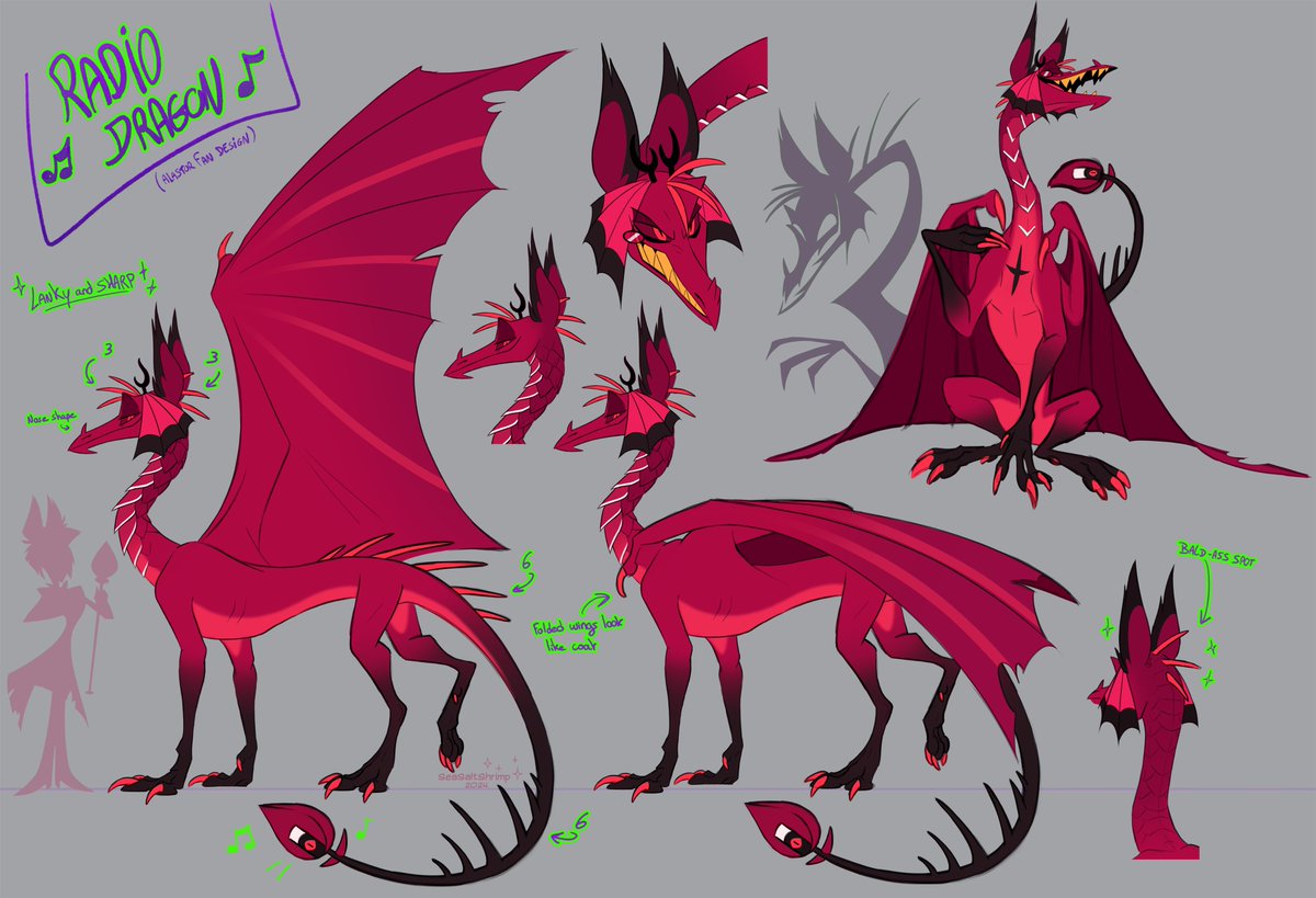 I am in too deep that this guy gets a mini ref as self-memo afgsfgd. Ironed out his design a bit!
#HazbinHotel #HazbinHotelAlastor