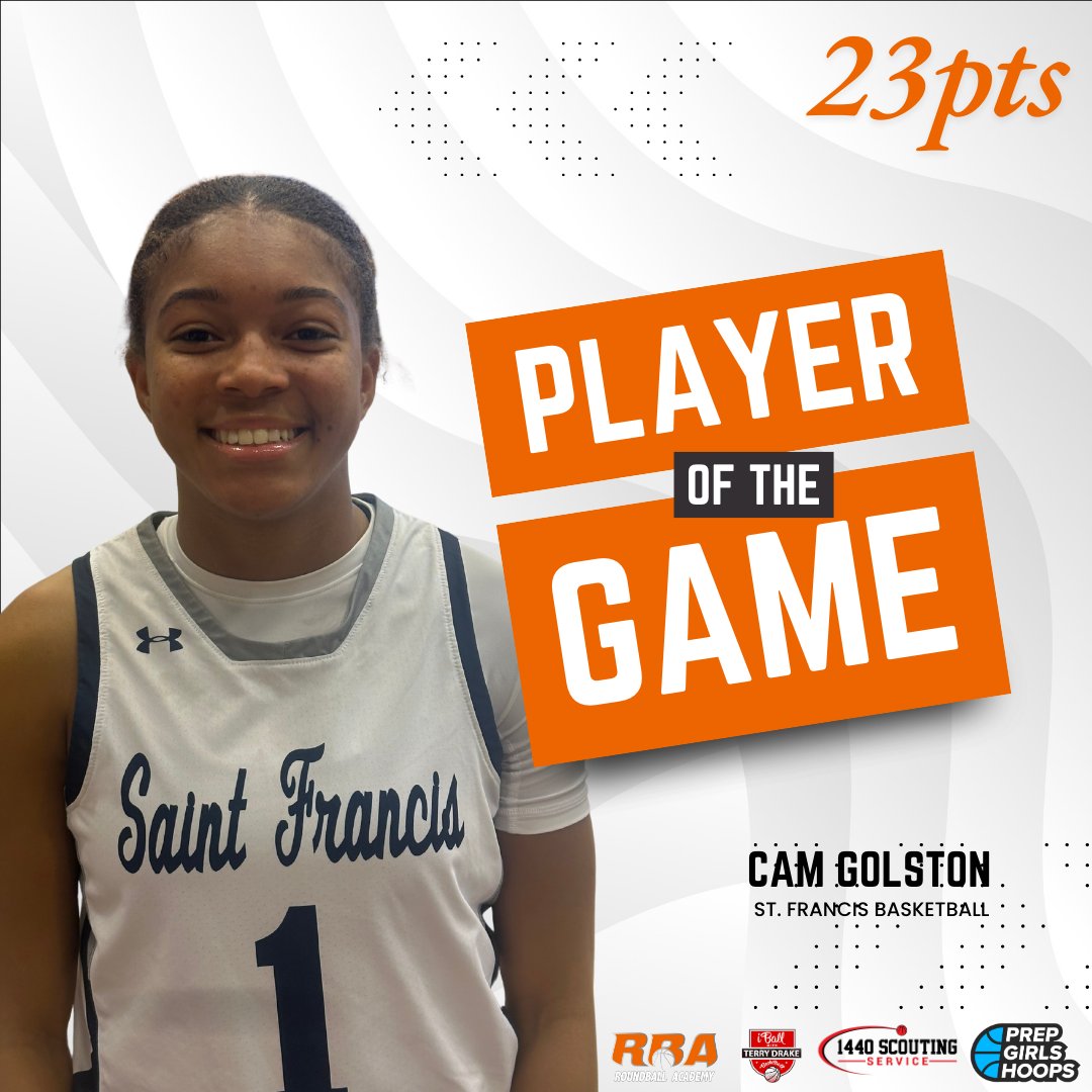 Terry Drake (@tdrakebasktball) on Twitter photo 🚨 #TerryTalks 🚨
Camryn Golston (5'5/PG/'26/St. Francis) is the #PlayerOfTheGame. She led her team w/23pts in a 84-43 win over Valor at the <a href="/ClassicToc/">TOCClassic</a>.
#SuperSaturday #TerryDrakeBasketball #1440Scouting <a href="/gameeliteatl/">Gameelitebasketball</a> <a href="/ClassicToc/">TOCClassic</a> @RBA_Events <a href="/CamGo1ston/">Camryn Golston</a> 🚨 #TerryTalks 🚨
Camryn Golston (5'5/PG/'26/St. Francis) is the #PlayerOfTheGame. She led her team w/23pts in a 84-43 win over Valor at the <a href="/ClassicToc/">TOCClassic</a>.
#SuperSaturday #TerryDrakeBasketball #1440Scouting <a href="/gameeliteatl/">Gameelitebasketball</a> <a href="/ClassicToc/">TOCClassic</a> @RBA_Events <a href="/CamGo1ston/">Camryn Golston</a>