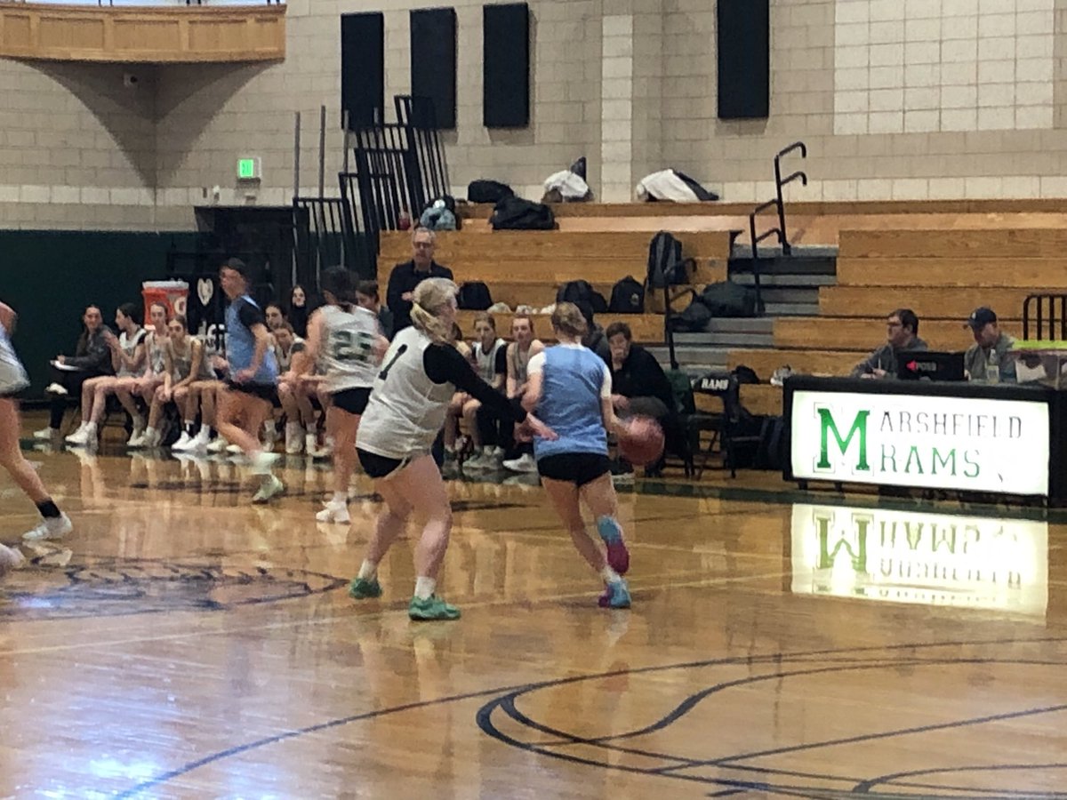 MHS Girls Basketball back in action in a scrimmage against East Bridgewater.