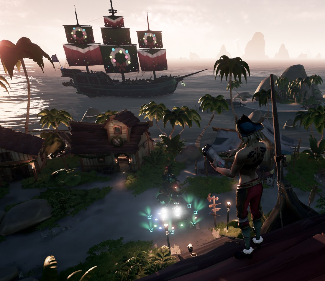 🎄Ahoy Pirates! Our Gally O' Elves left some gifts under the tree on Sanctuary Outpost NA-East servers! It has TWO Chest of Legends and more! Let me know if you find it! <a href="/SeaOfThieves/">Sea of Thieves</a> 

GOOD LUCK!!! 

#BeMorePirate #GiftGiving #HolidaySpirit