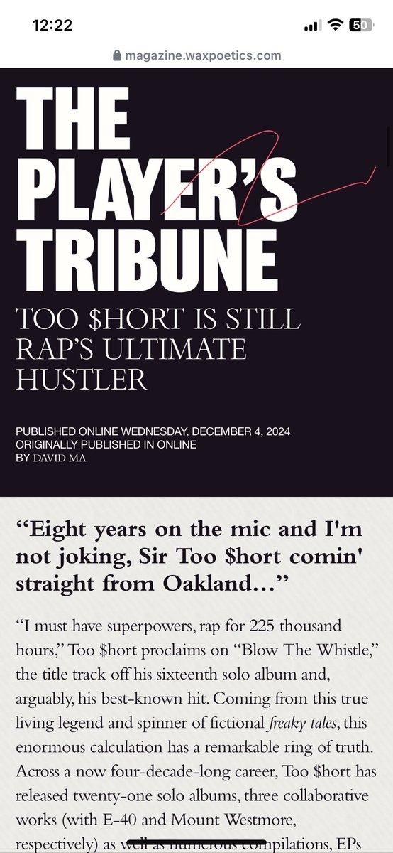 David Ma (@_davidma) on Twitter photo Wrote about $hort Dogg’s rise and lasting impact for <a href="/waxpoetics/">Wax Poetics</a>. Shouts to the <a href="/DadBodRapPod/">DBRP</a> team and <a href="/JesseSerwer/">Jesse Serwer</a> for the assist. Daps to <a href="/GetOnDownTweets/">Get On Down</a>’s recent slick reissue of Blow the Whistle too.
magazine.waxpoetics.com/article/too-ho… Wrote about $hort Dogg’s rise and lasting impact for <a href="/waxpoetics/">Wax Poetics</a>. Shouts to the <a href="/DadBodRapPod/">DBRP</a> team and <a href="/JesseSerwer/">Jesse Serwer</a> for the assist. Daps to <a href="/GetOnDownTweets/">Get On Down</a>’s recent slick reissue of Blow the Whistle too.
magazine.waxpoetics.com/article/too-ho…