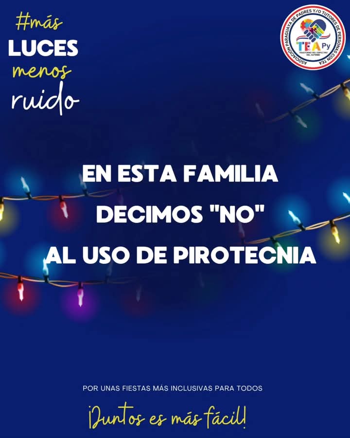 py_tea's tweet photo. 💙En esta familia decimos NO al uso de pirotecnia
Gracias a todas las familias que nos apoyan y hacen más fácil nuestro camino. 
Elegimos celebrar de manera consciente y respetuosa, porque cada pequeño gesto cuenta para construir un entorno más inclusivo https://t.co/wPFAYqA8GO