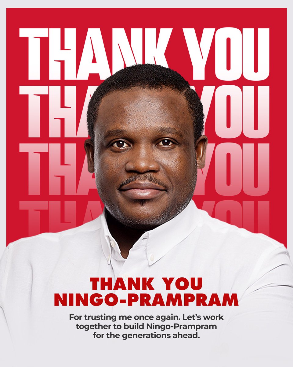 samgeorgegh's tweet photo. I am grateful for the overwhelming endorsement by my constituents. The margin of victory is testament to the work we do and the love for @JDMahama and the @OfficialNDCGh. 🦁🇬🇭💪🏾🇸🇩🔥

#LionBorn #TeamDzata #HyeWonHye #GraceAddict #ThatWhichFireCannotBurn https://t.co/QPd4uYgbcu