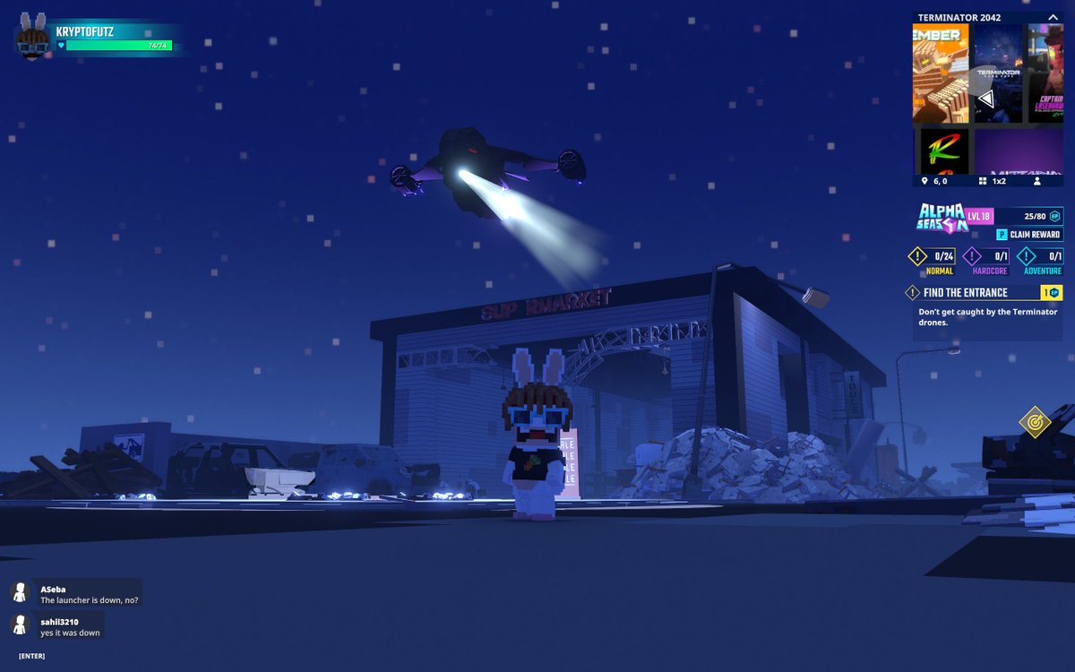 kryptofuz's tweet photo. Dodging Flying Drones in Terminator 2042 in @TheSandboxGame. The future is now, and it's intense! 🤖🚁 @skydance https://t.co/GQhf1k4XTk #TheSandbox #AlphaSeason4 #AS4SocialChallenge https://t.co/t3PyRO8gXM