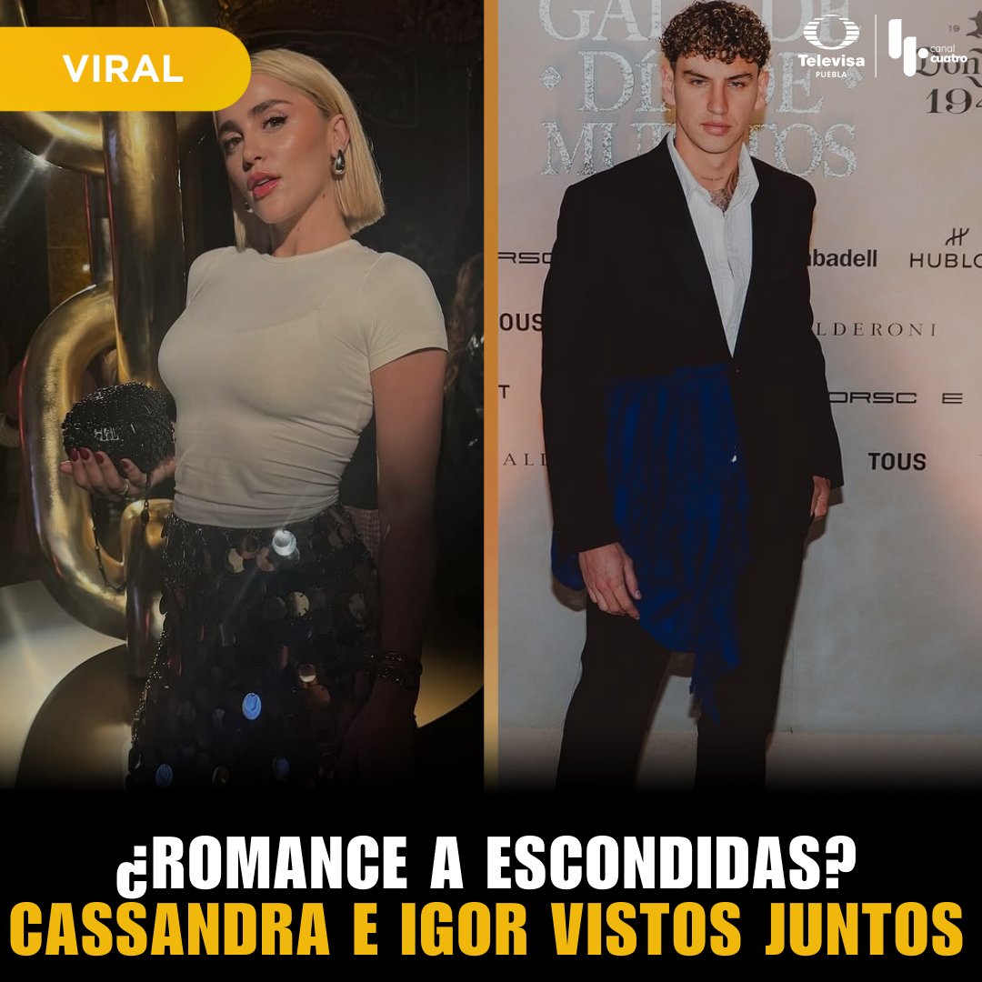 TelevisaPuebla's tweet photo. #Espectáculos | 🔥 Captan a Cassandra Sánchez Navarro e Igor Lichnovsky muy acaramelados en un concierto grupero. Aunque niegan romance, llegaron juntos, brindaron y cantaron en primera fila. ¿Amor a escondidas? 🎤💘
#CassandraSánchezNavarro #IgorLichnovsky https://t.co/8JRhQ2YklK
