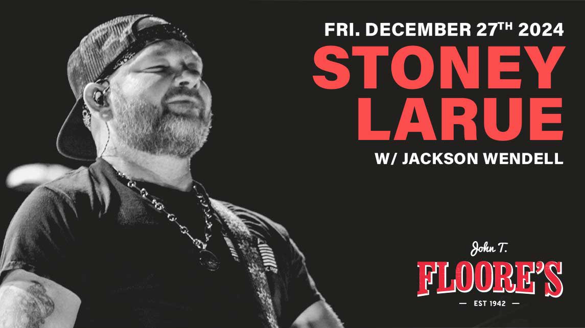John T. Floore's (@floores) on Twitter photo Come see <a href="/stoneylarue/">stoney larue</a> at Floore’s on Friday, December 27th! Get your tickets here: bit.ly/40lOq8l Come see <a href="/stoneylarue/">stoney larue</a> at Floore’s on Friday, December 27th! Get your tickets here: bit.ly/40lOq8l
