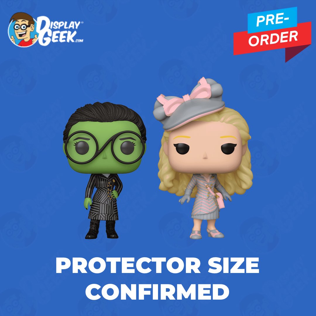 DisplayGeek's tweet photo. Protector size confirmed and available for pre-order : Wicked Pop 2-Pack Elphaba & Glinda in Shiz Uniform
Pre-Order yours: https://t.co/U6wUDb0LJR
#DisplayGeek #Funko #FunkoPops #PopProtector #FunkoDisplay #PopDisplay #Wicked #Elphaba #Glinda #WickedMovie https://t.co/L2hKVXAP7C