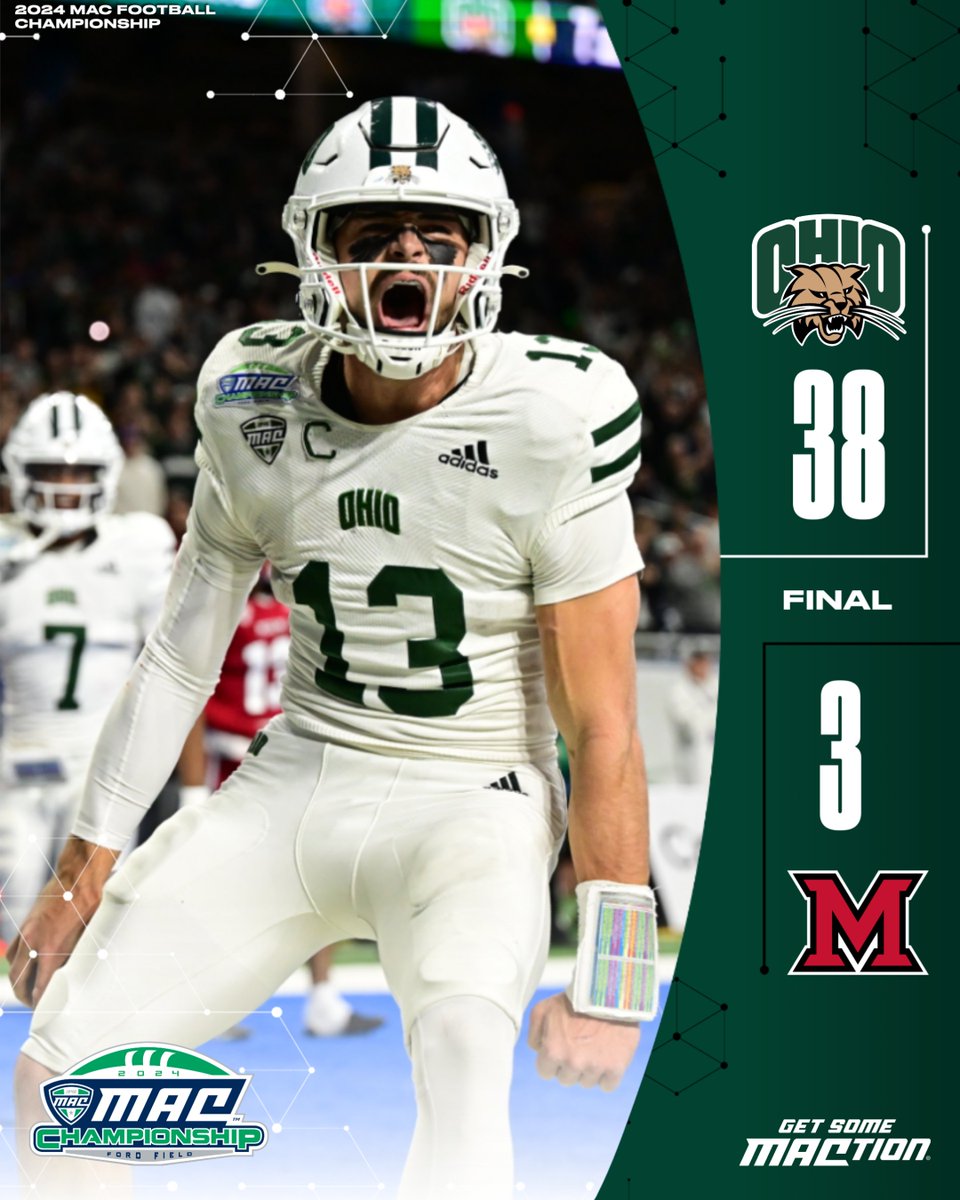 OU, OH YEAH 🏆😼

Ohio has claimed its first ever MAC Football Championship game title! 

<a href="/OhioFootball/">Ohio Football</a> | #MACtion